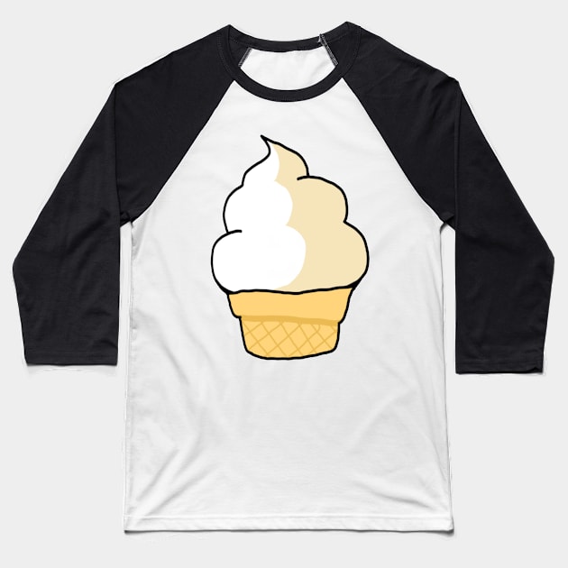 Vanilla Ice Cream Cone Baseball T-Shirt by VanillaShanila